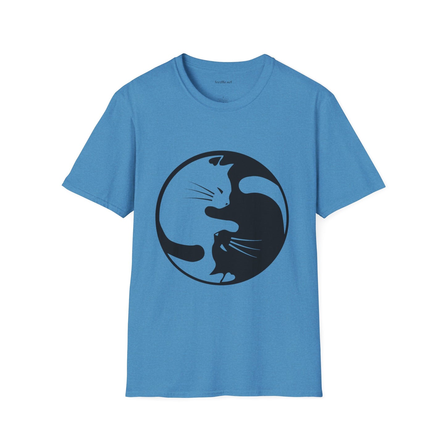 Yin Yang Cat3 Unisex Soft T-Shirt 100% Cotton Graphic