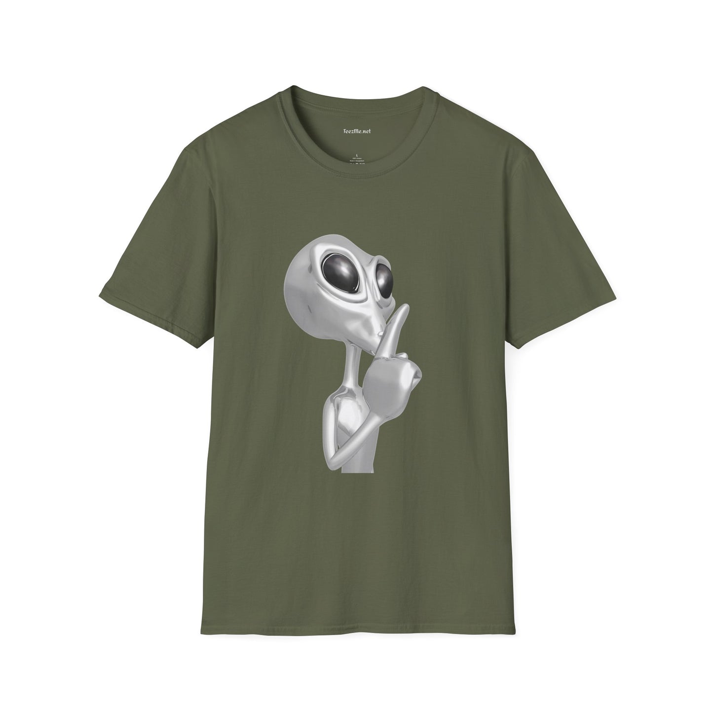 Secret Alien - Unisex Softstyle T-Shirt 100% Cotton Graphic