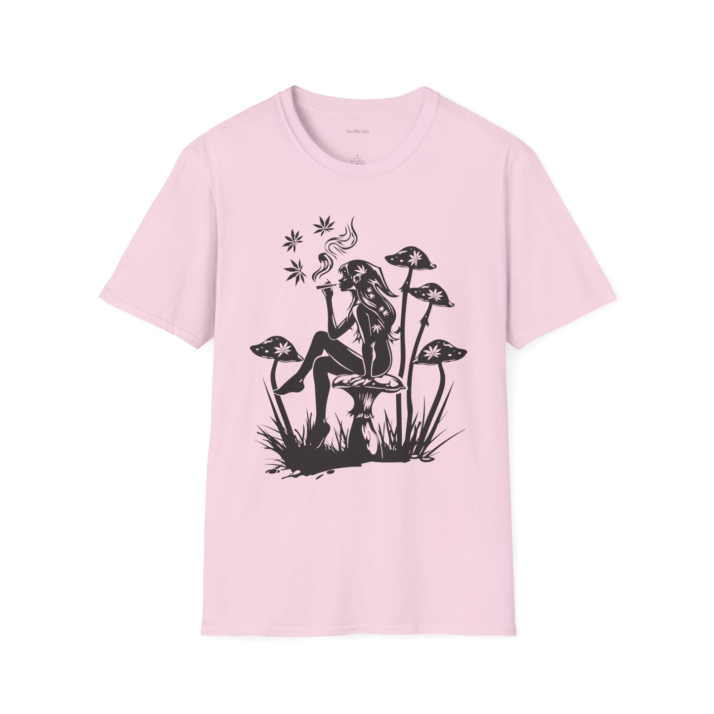 Fairy Smoking Weed - Unisex Softstyle T-Shirt 100% Cotton Graphic