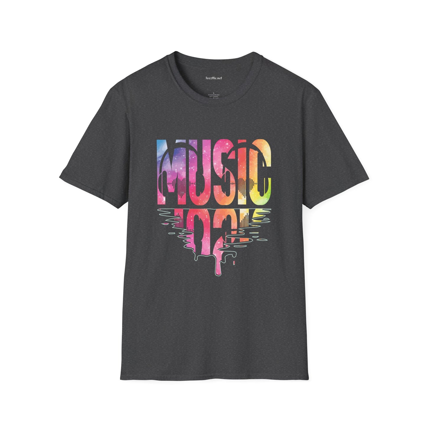 Music with Pinktones Unisex Softstyle T-Shirt 100% Cotton Graphic