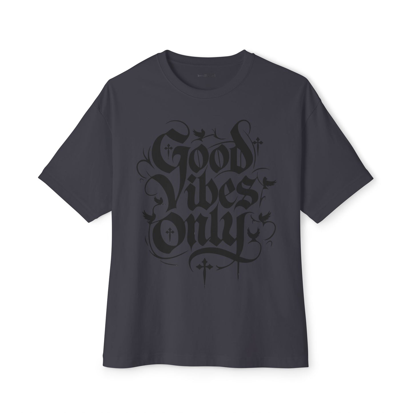 Good Vibes Only Goth Unisex Oversized Boxy Tee