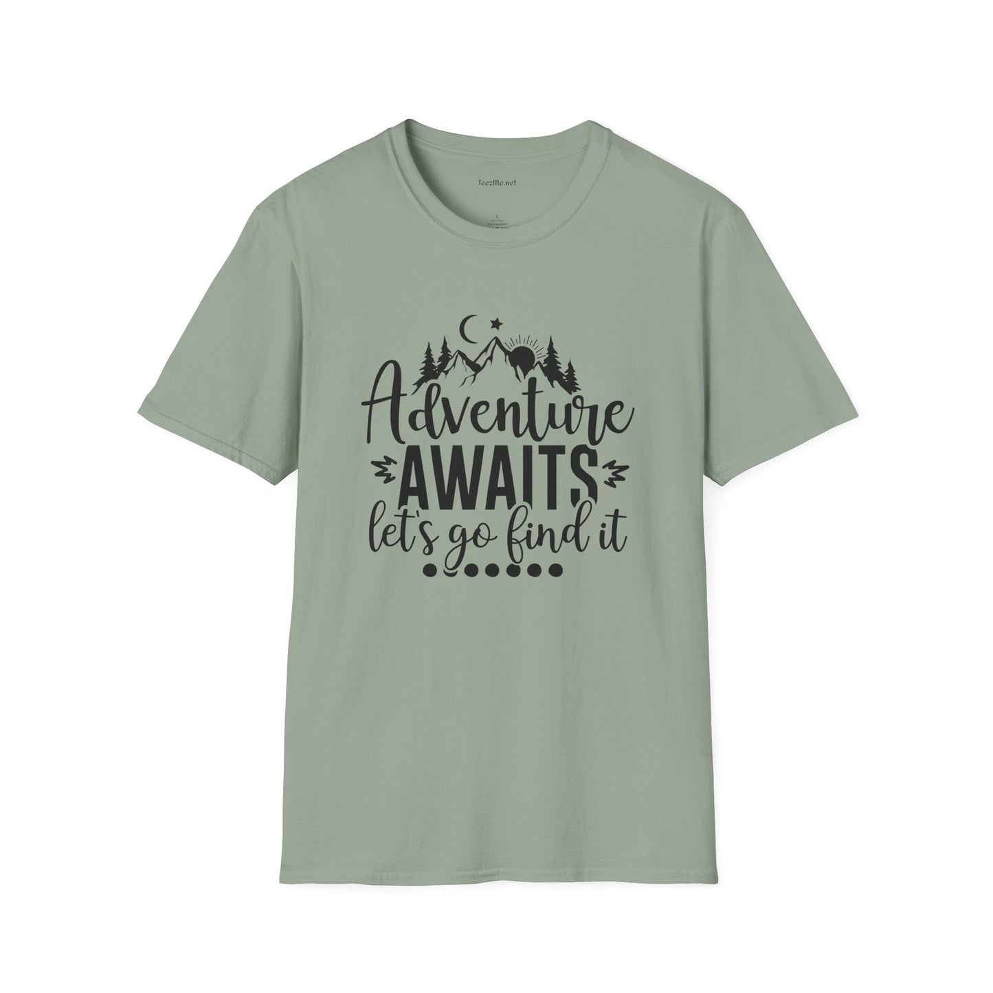 Adventure Awaits Unisex Softstyle T-Shirt 100% Cotton Graphic