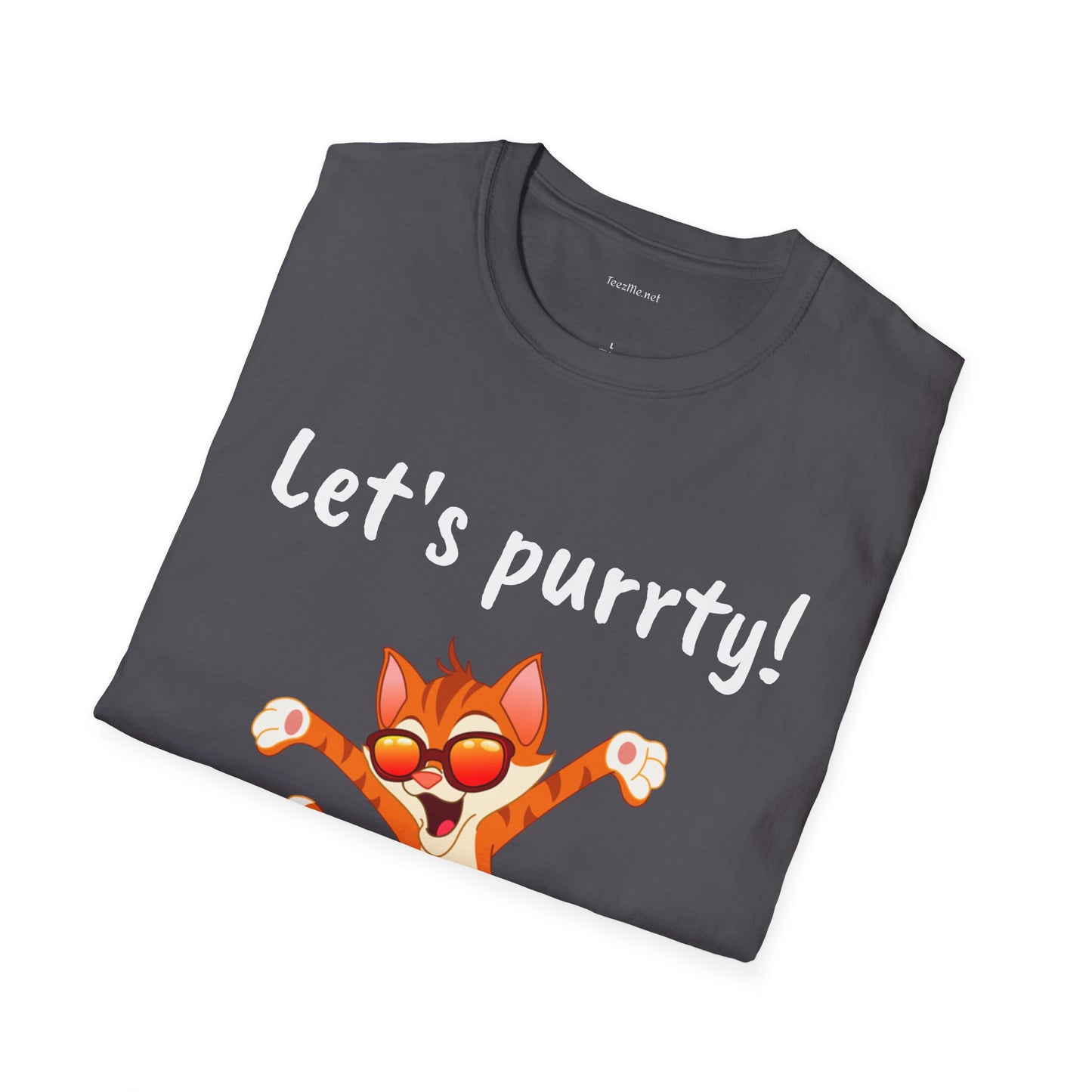 Let's purrty! - Unisex Softstyle T-Shirt 100% Cotton Graphic