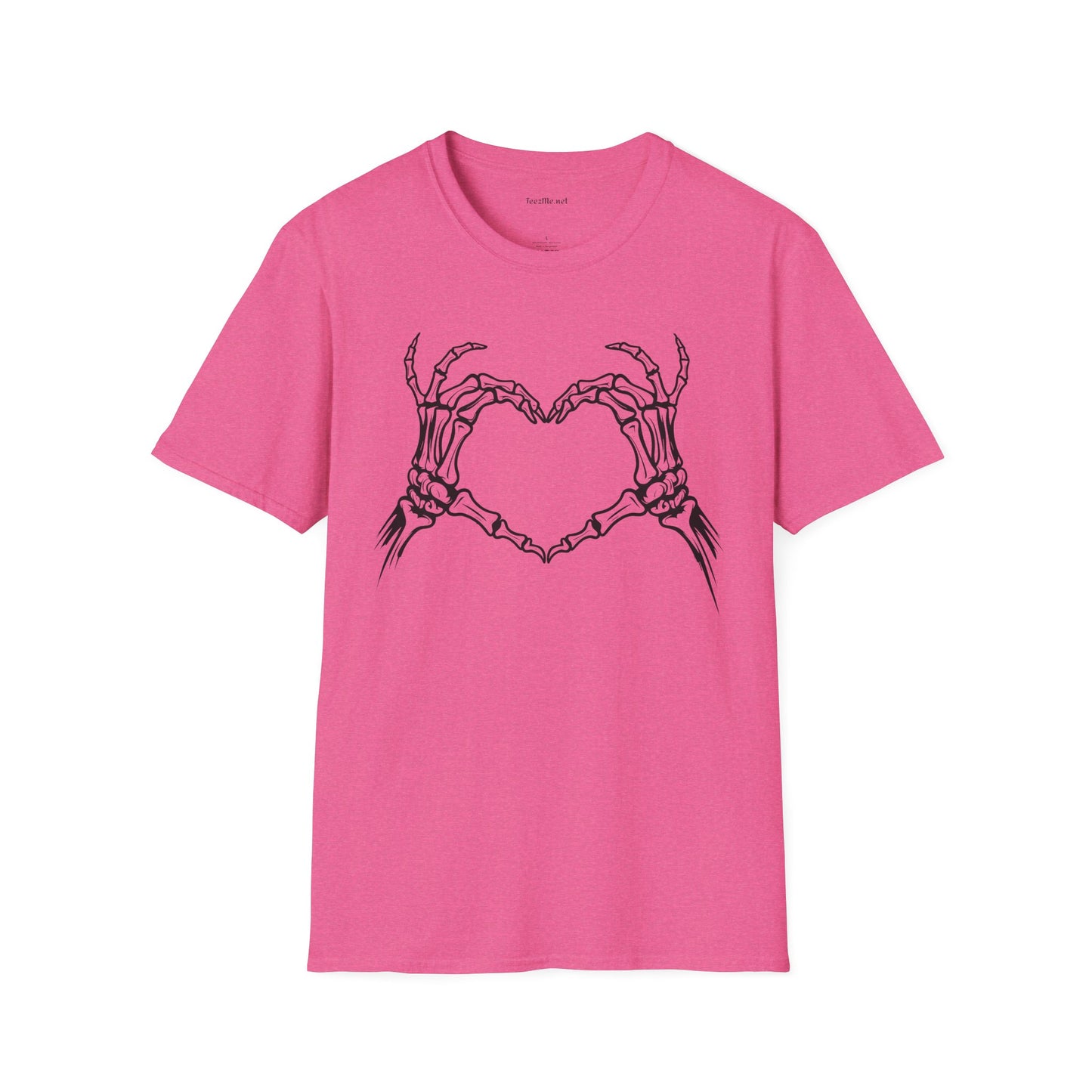 Skeleton Heart Hands Unisex Softstyle T-Shirt 100% Cotton