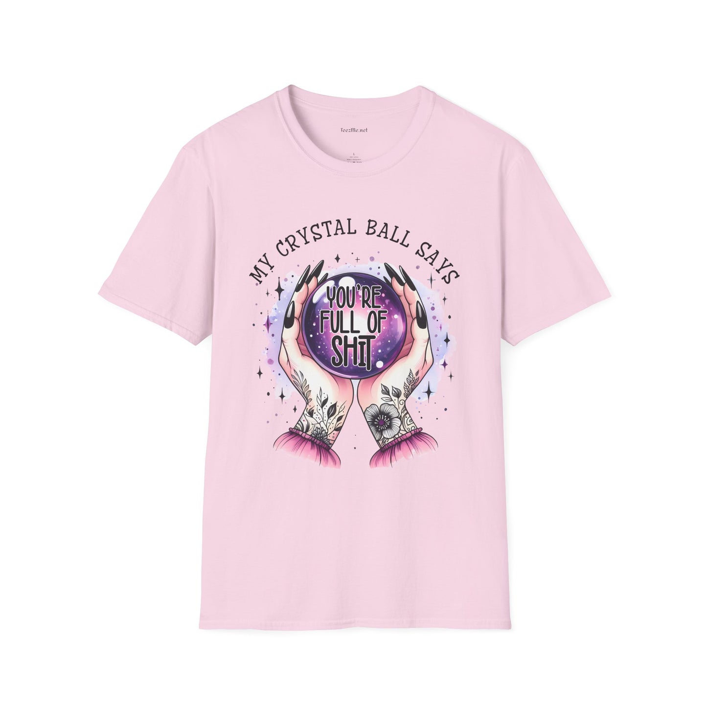 My crystal ball says - Unisex Softstyle T-Shirt 100% Cotton Graphic