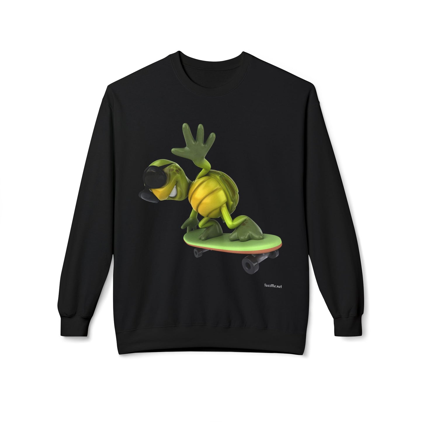 Turtle Skate - Unisex Midweight Softstyle Fleece Crewneck Sweatshirt