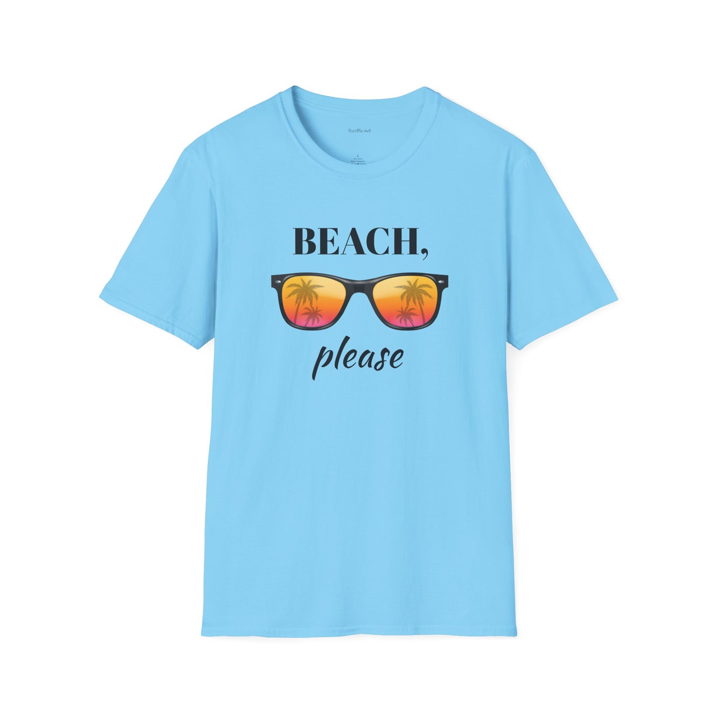Beach please - Unisex Softstyle T-Shirt 100% Cotton Graphic