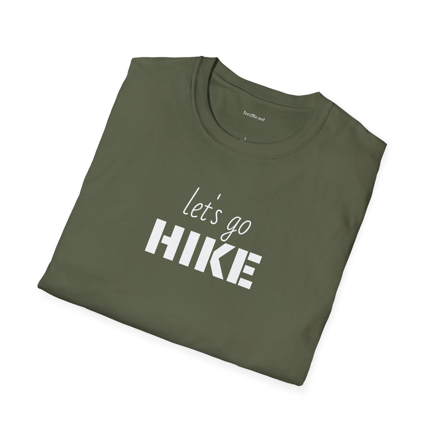 let's go HIKE - Unisex Softstyle T-Shirt 100% Cotton Graphic
