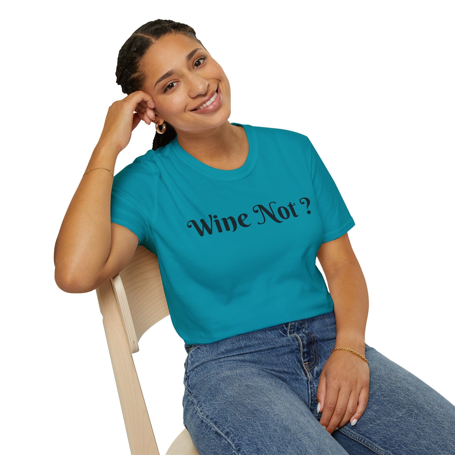 Wine Not ? - Unisex Softstyle T-Shirt 100% Cotton Graphic
