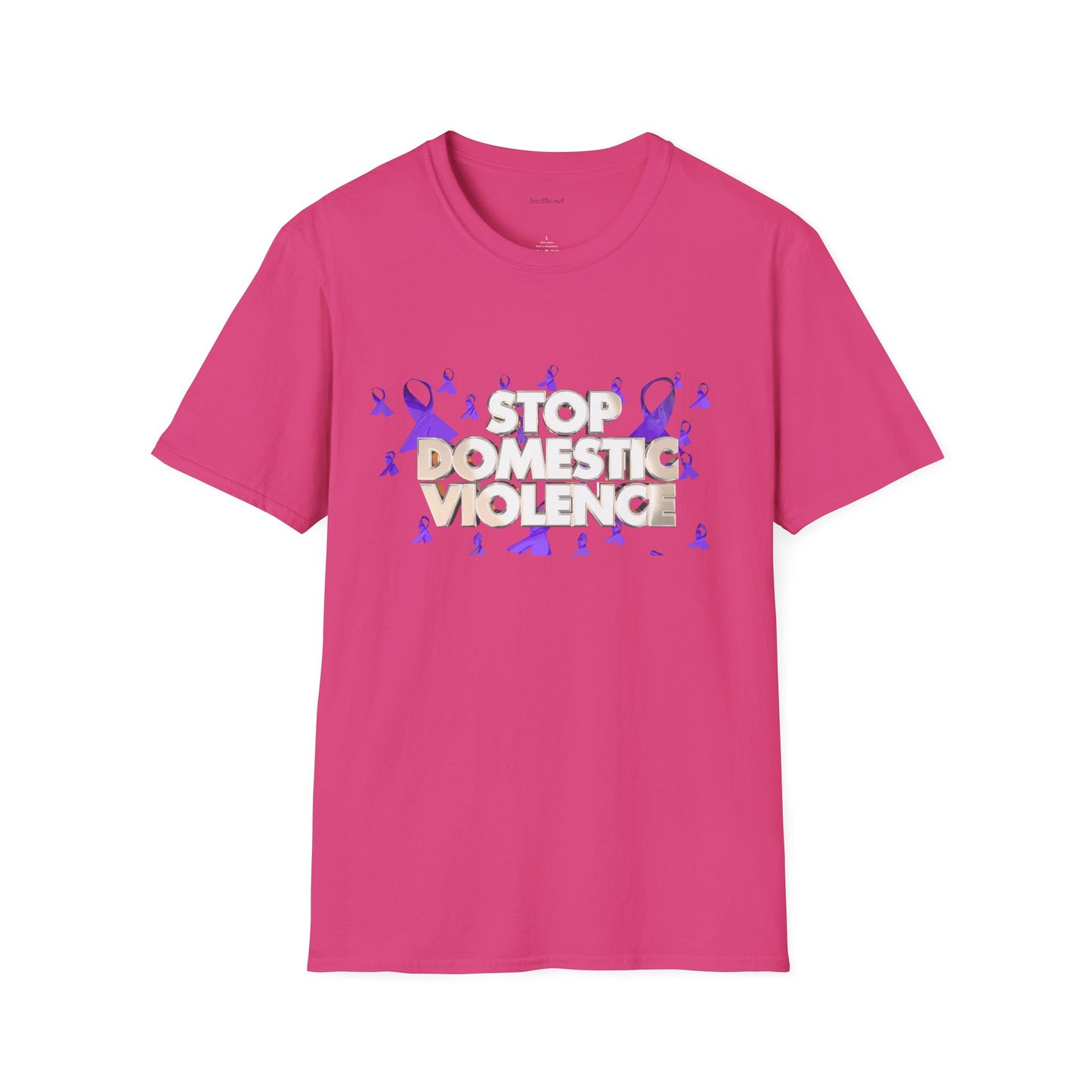 STOP DOMESTIC VIOLENCE - Unisex Softstyle T-Shirt 100% Cotton Graphic