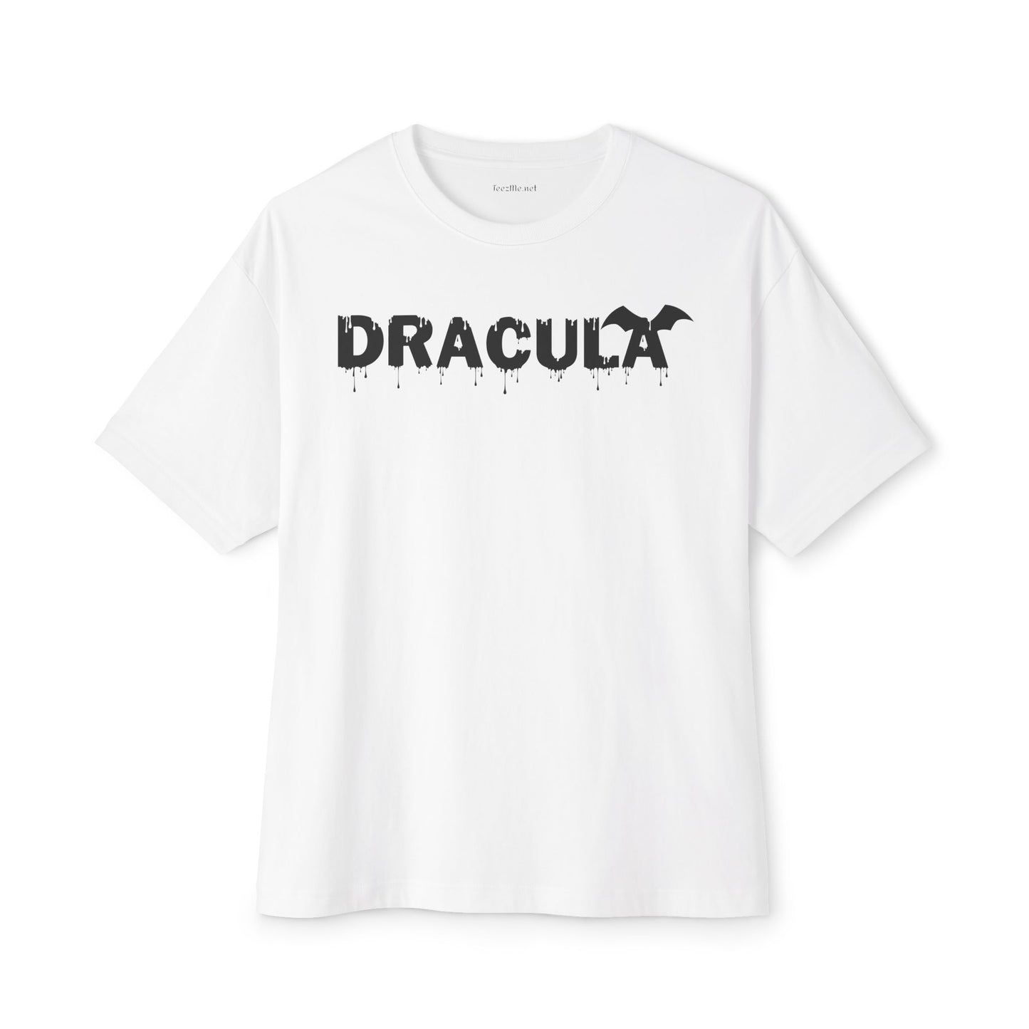 DRACULA with bats on back Unisex Oversized Boxy Tee