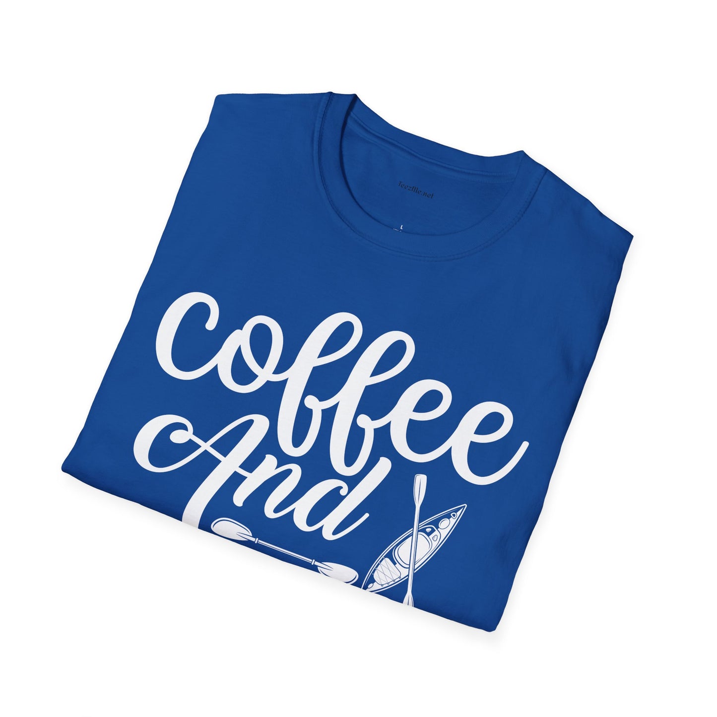 Coffee and Kayaks - Unisex Softstyle T-Shirt 100% Cotton Graphic