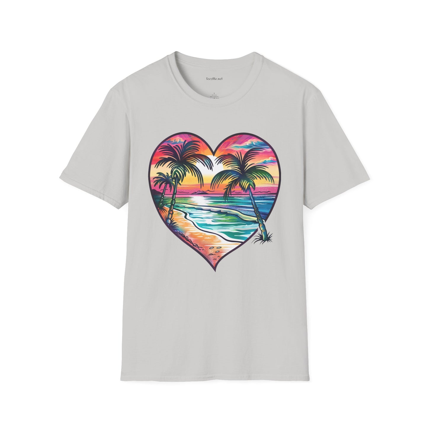 Beach Watercolor2 Unisex Soft T-Shirt 100% Cotton Graphic