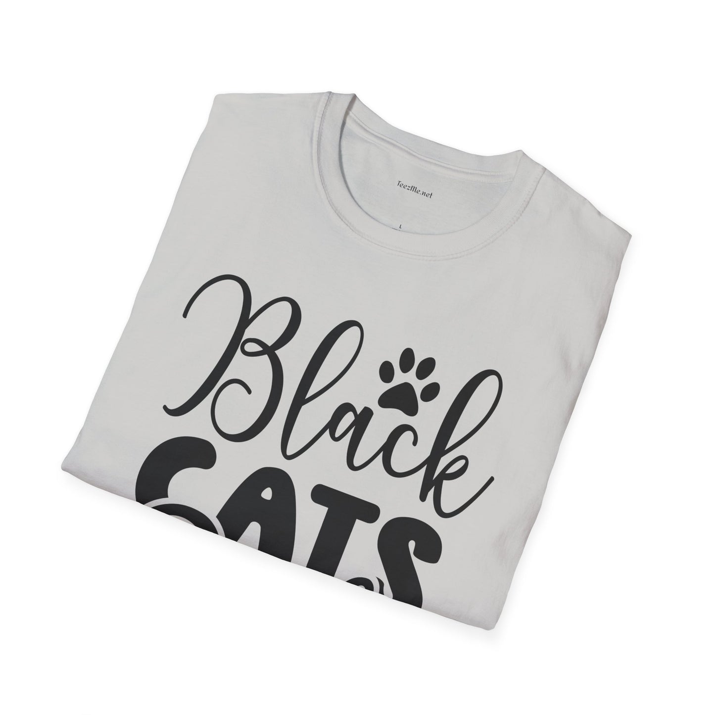 Black Cats Only - Unisex Softstyle T-Shirt 100% Cotton Graphic