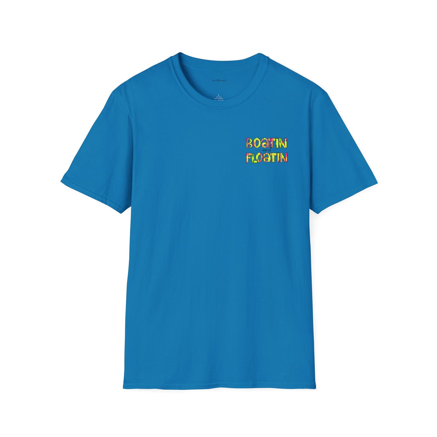 Boatin and Floatin (pocket size) - Unisex Softstyle T-Shirt 100% Cotton Graphic