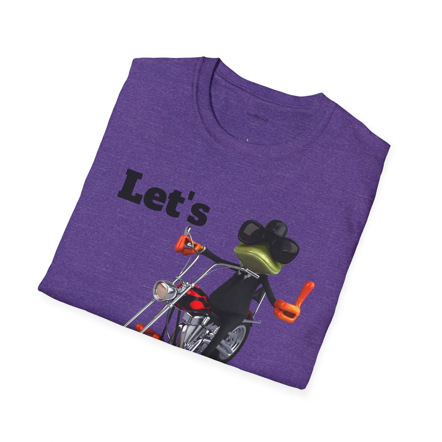 Let's Ride - Unisex Softstyle T-Shirt 100% Cotton Graphic Motorcycle Harley