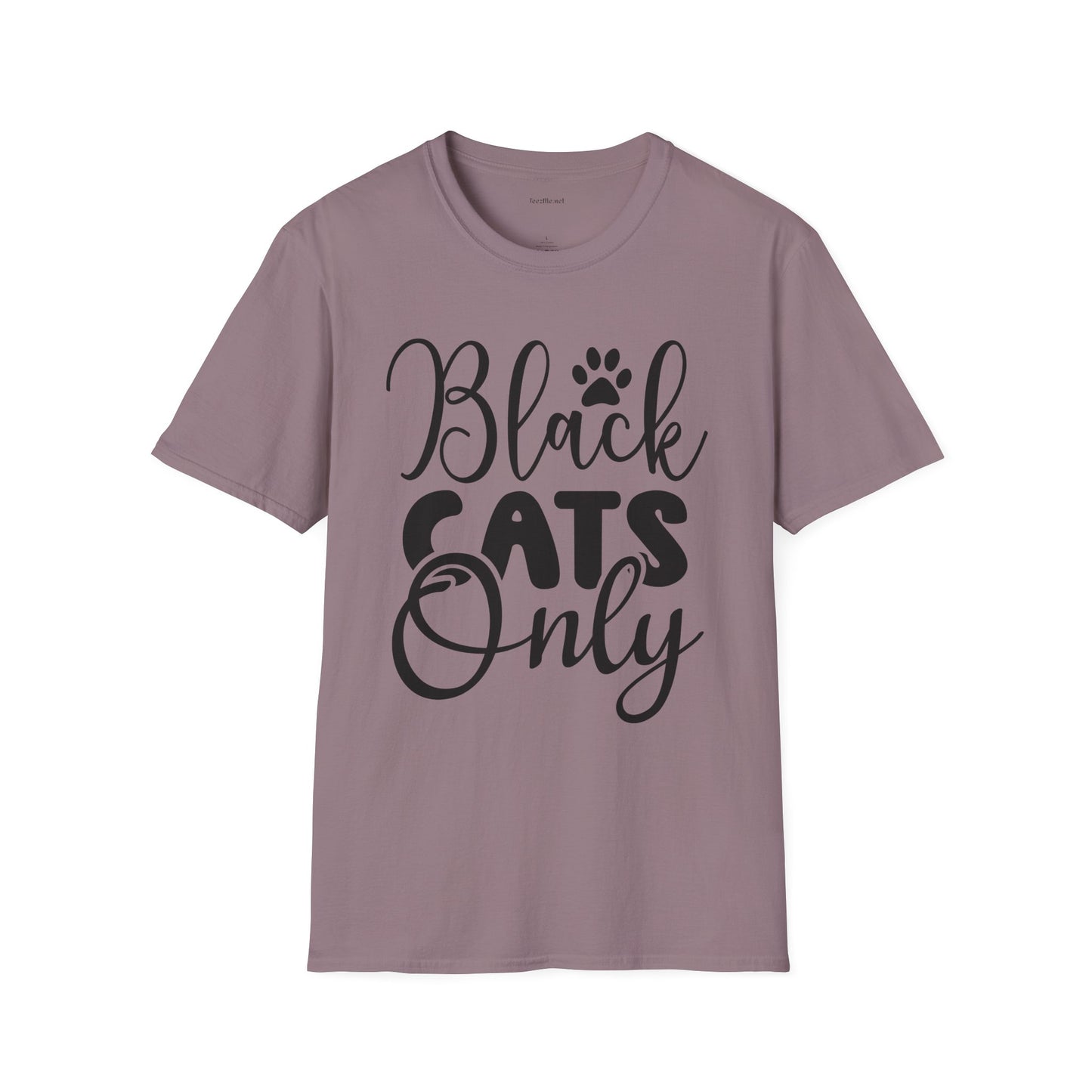 Black Cats Only - Unisex Softstyle T-Shirt 100% Cotton Graphic