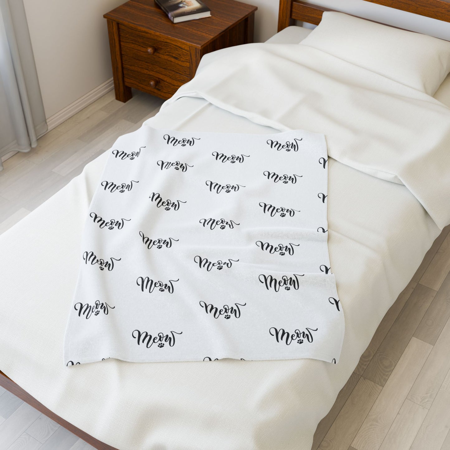 Meow - Velveteen Plush Blanket