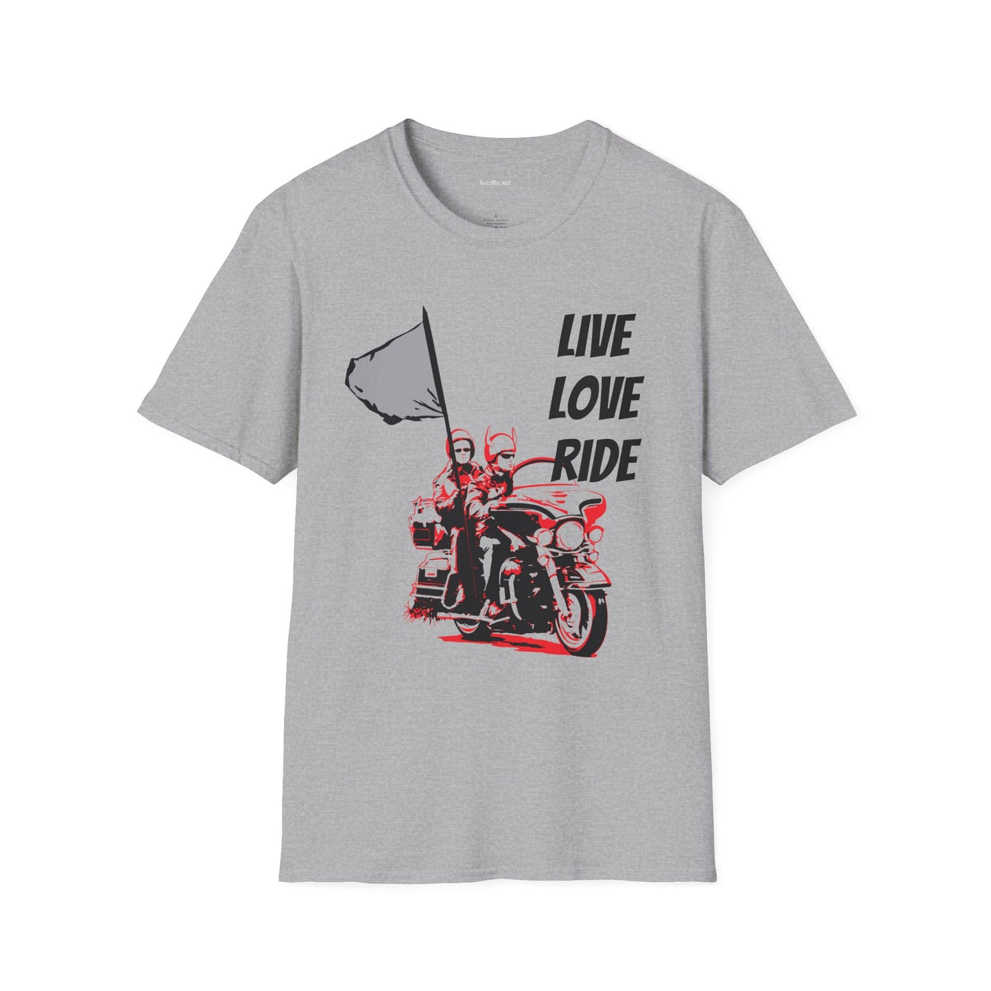 Live Love Ride - Unisex Softstyle T-Shirt 100% Cotton Graphic Motorcycle Harley