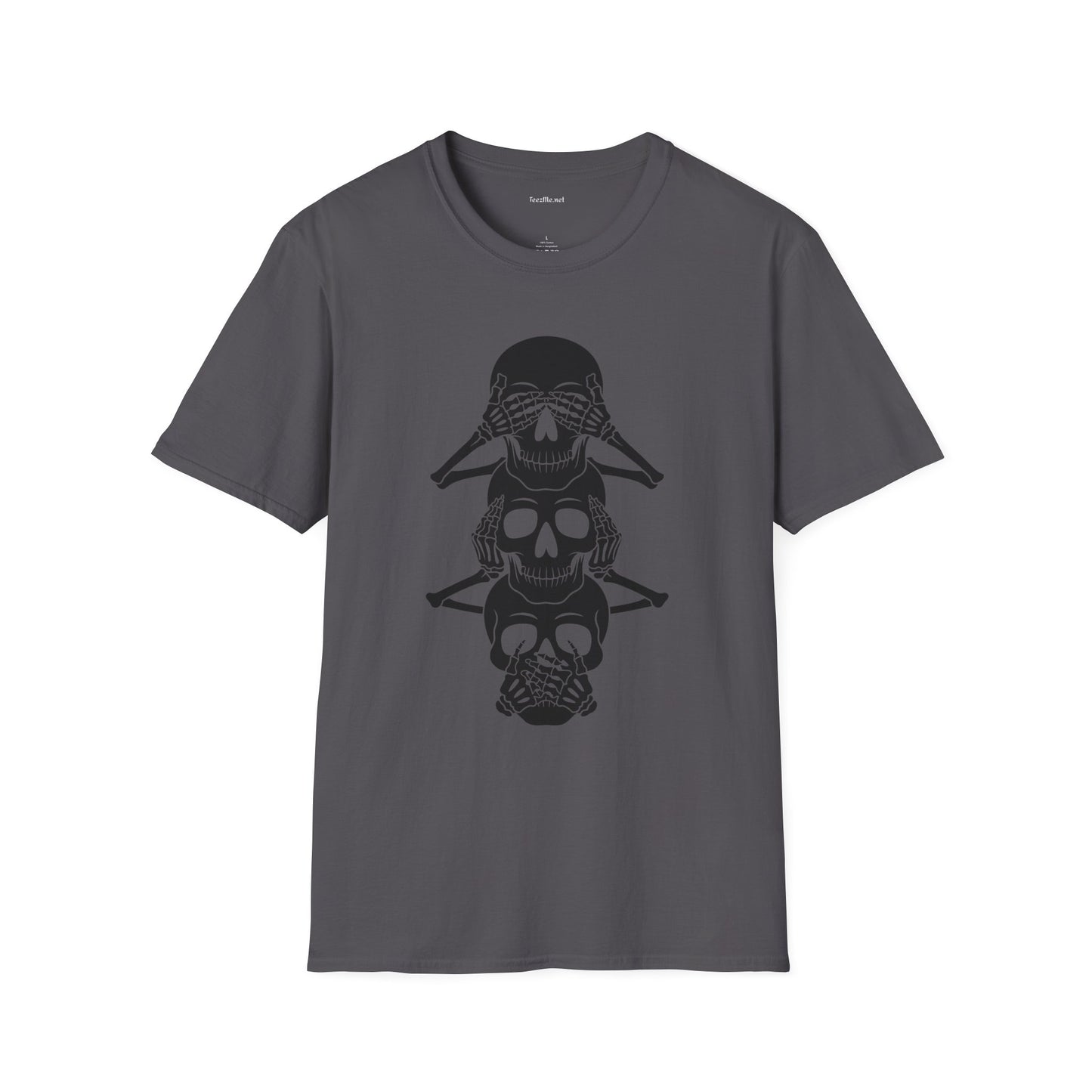See Hear Speak No Evil Unisex Softstyle T-Shirt 100% Cotton Graphic