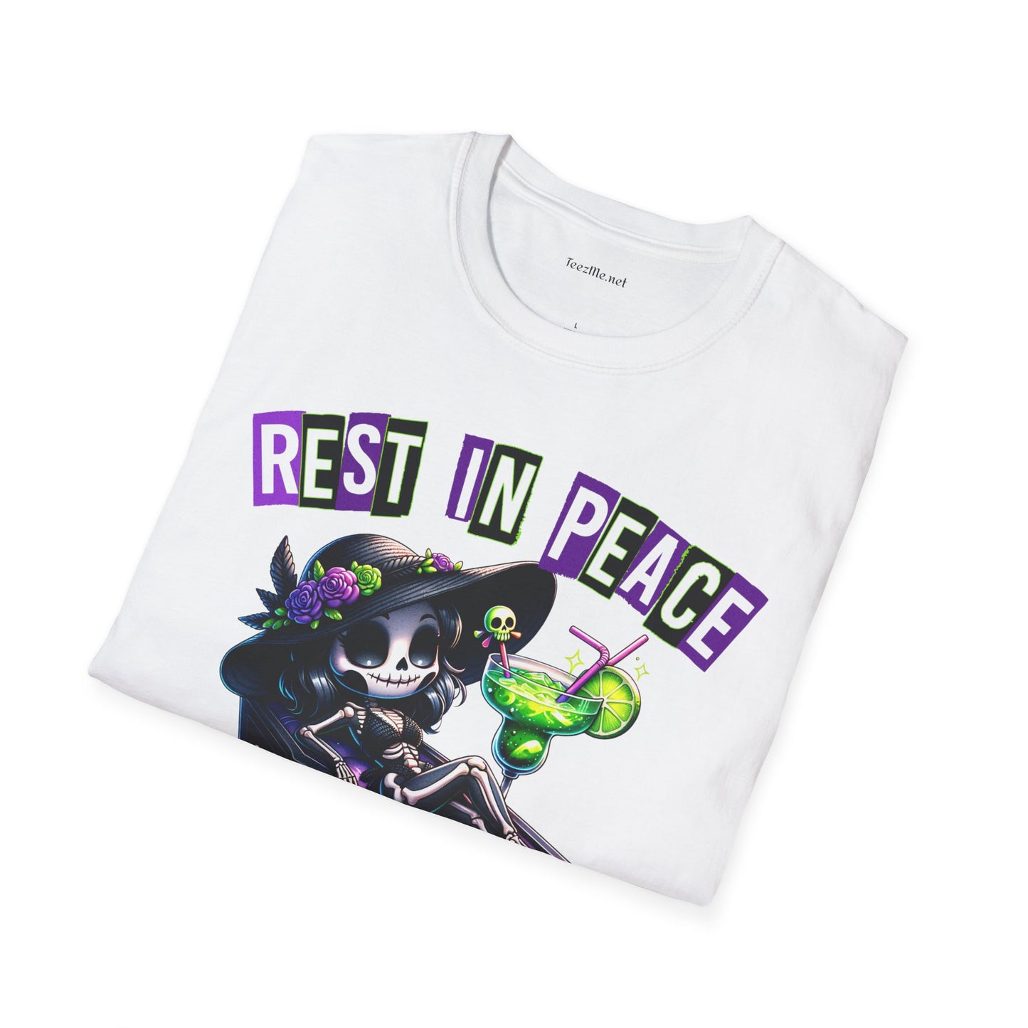 RIP at the beach Unisex Softstyle T-Shirt 100% Cotton Graphic