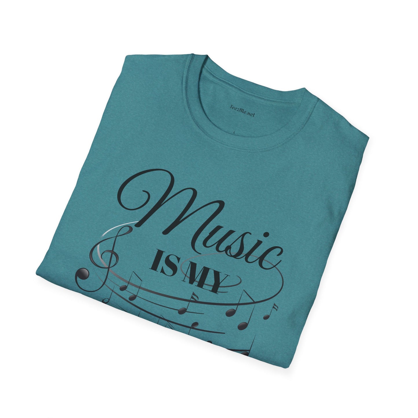Music is my Therapy - Unisex Softstyle T-Shirt 100% Cotton Graphic