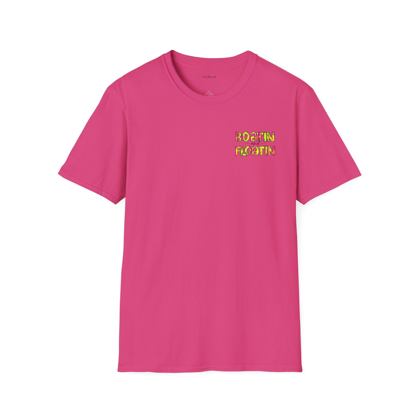 Boatin and Floatin (pocket size) - Unisex Softstyle T-Shirt 100% Cotton Graphic