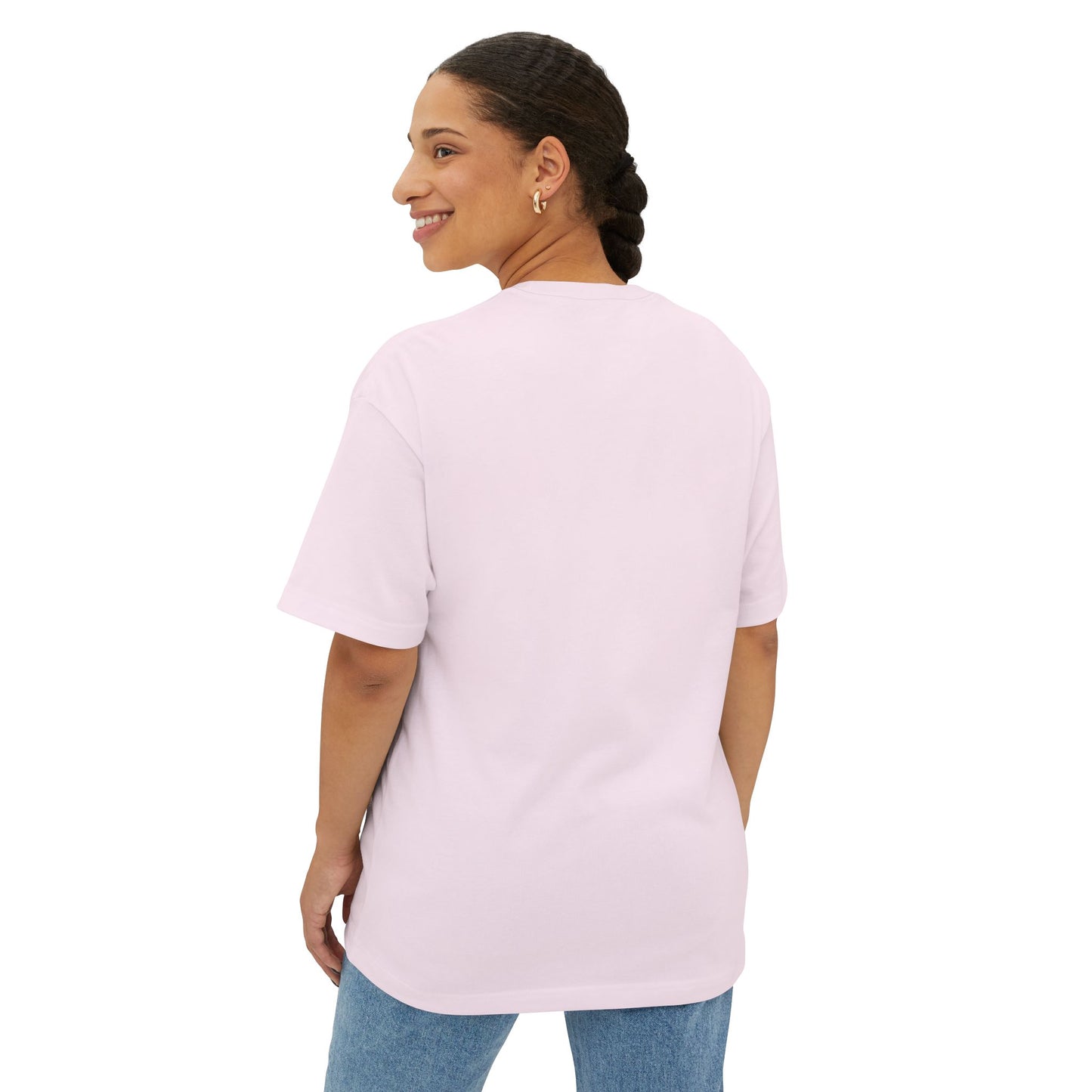 Cute Alien Riding a Unicorn Unisex Oversized Boxy Tee