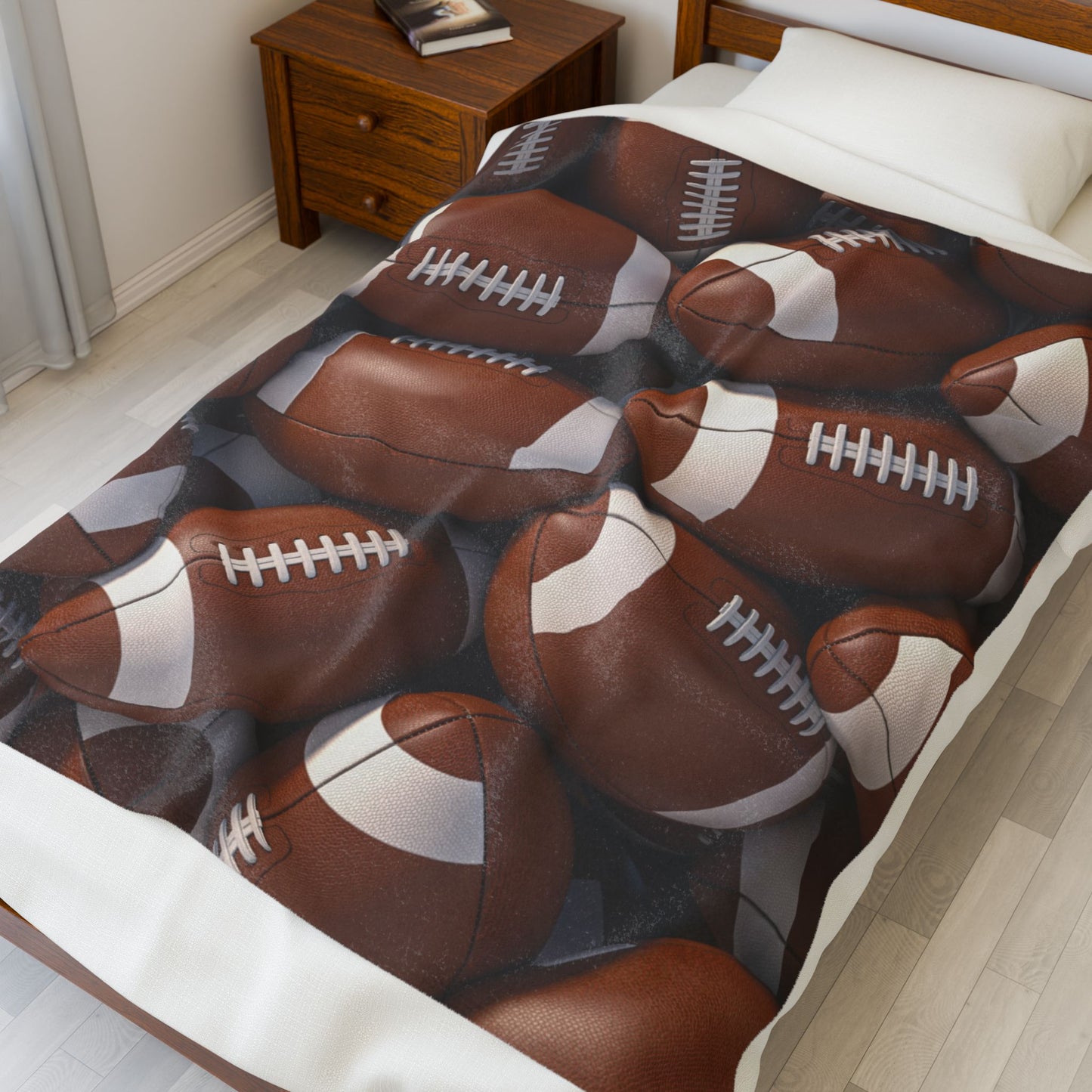 Football - Velveteen Plush Blanket