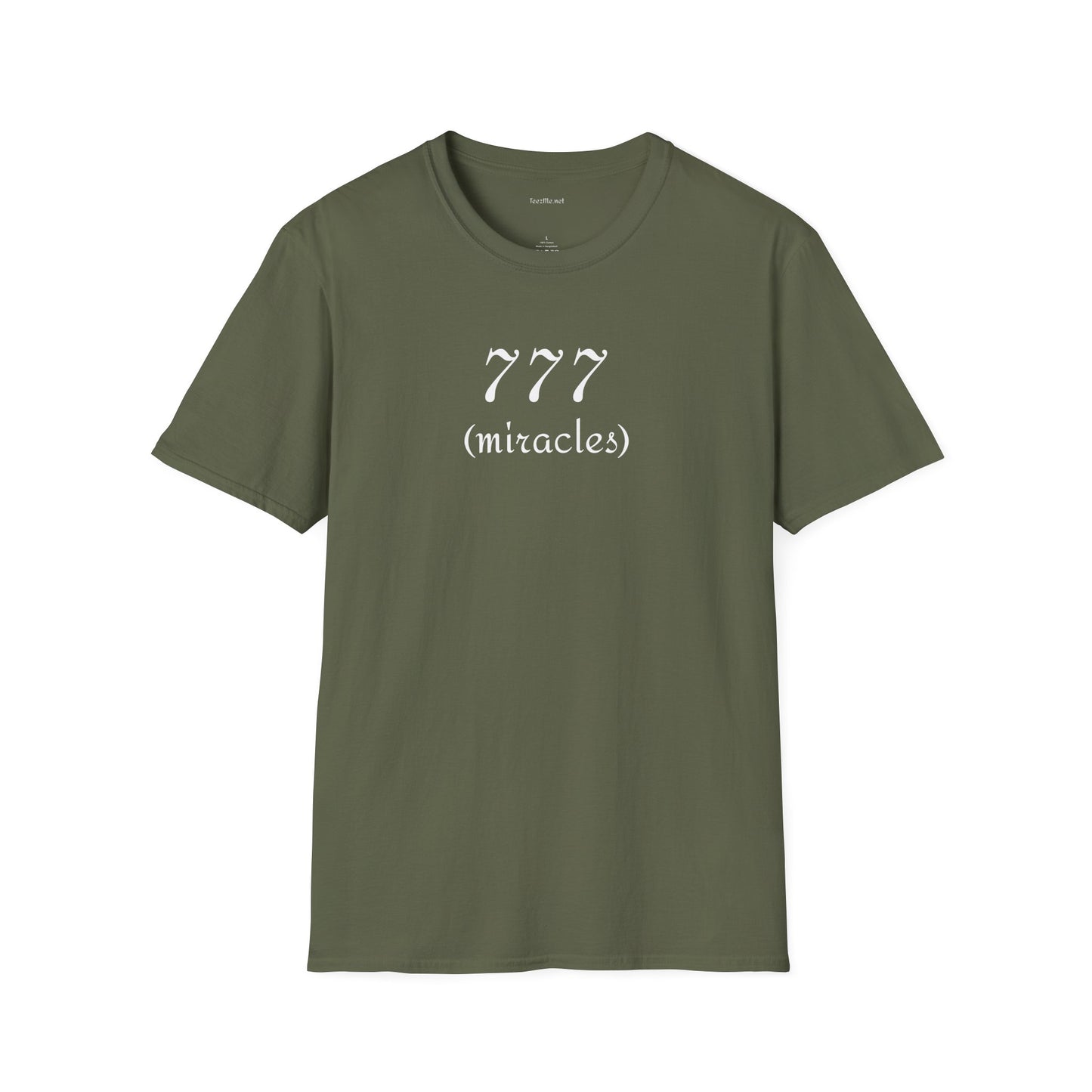 777 (miracles) - Unisex Softstyle T-Shirt 100% Cotton Graphic #angel numbers