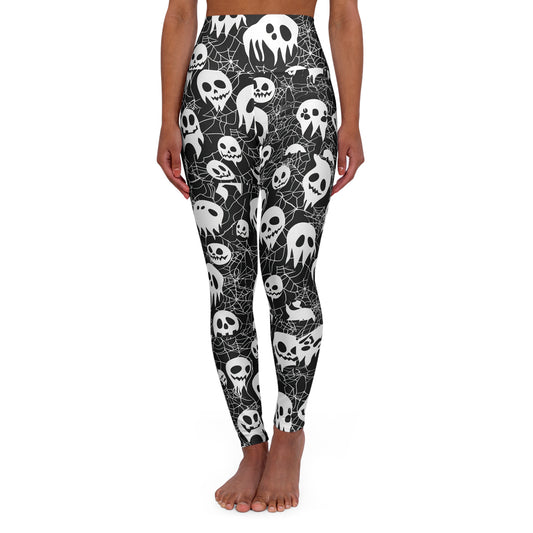 Spooky Ghost High Waisted Yoga Leggings (AOP)