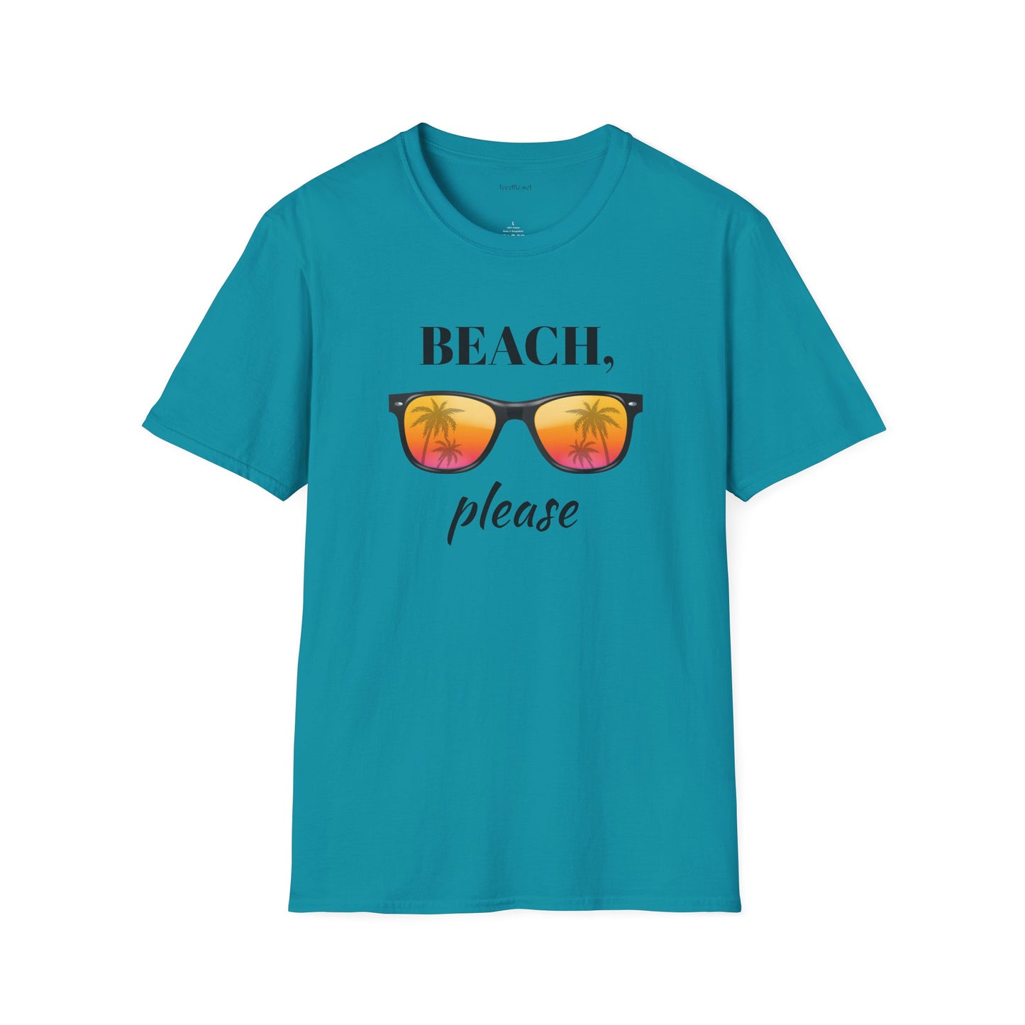 Beach please - Unisex Softstyle T-Shirt 100% Cotton Graphic
