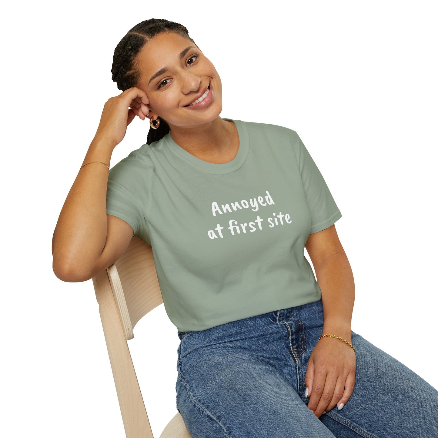 Annoyed at first site - Unisex Softstyle T-Shirt 100% Cotton Graphic
