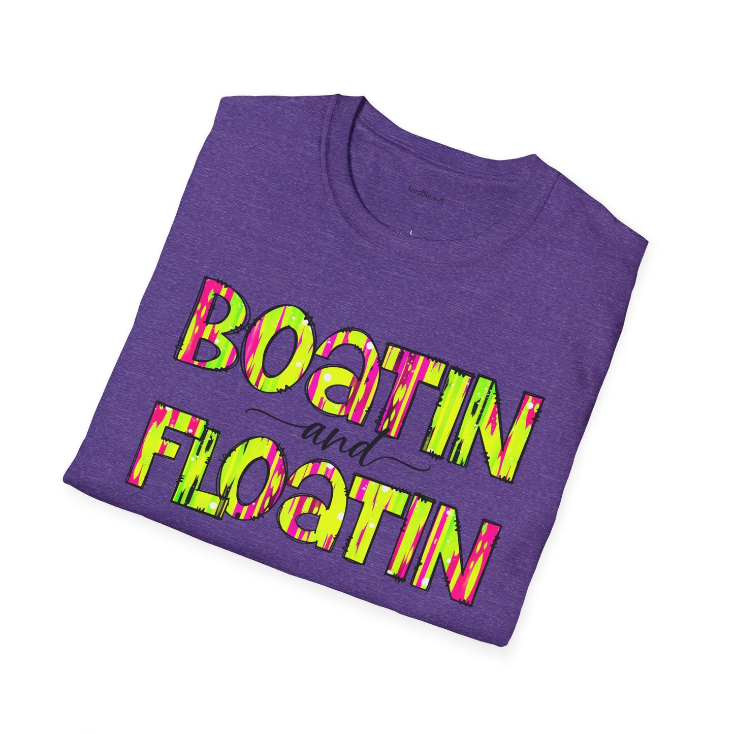 Boatin and Floatin - Unisex Softstyle T-Shirt 100% Cotton Graphic