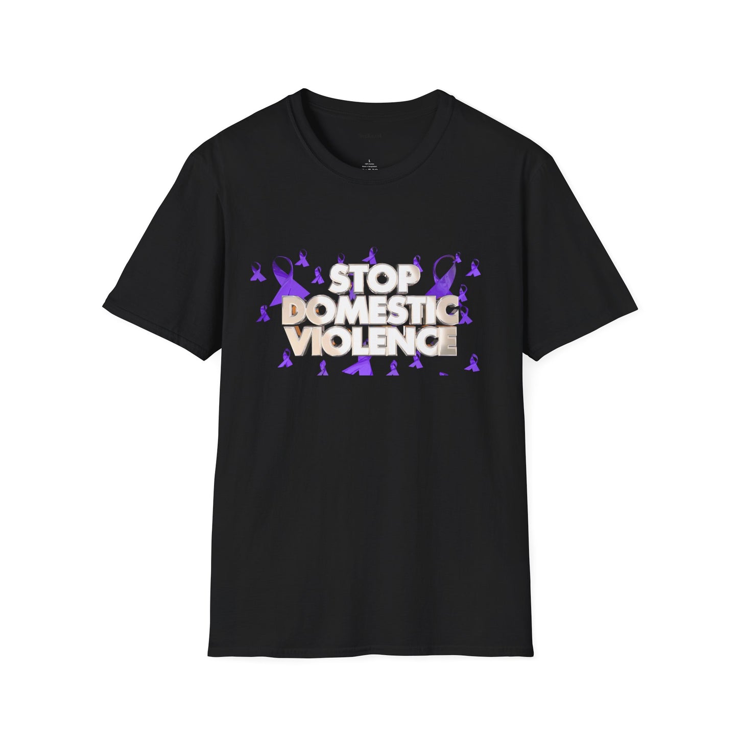 STOP DOMESTIC VIOLENCE - Unisex Softstyle T-Shirt 100% Cotton Graphic