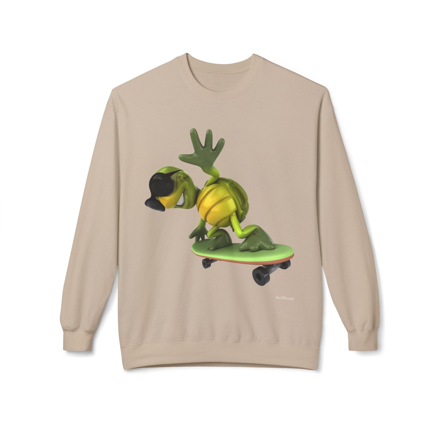 Turtle Skate - Unisex Midweight Softstyle Fleece Crewneck Sweatshirt