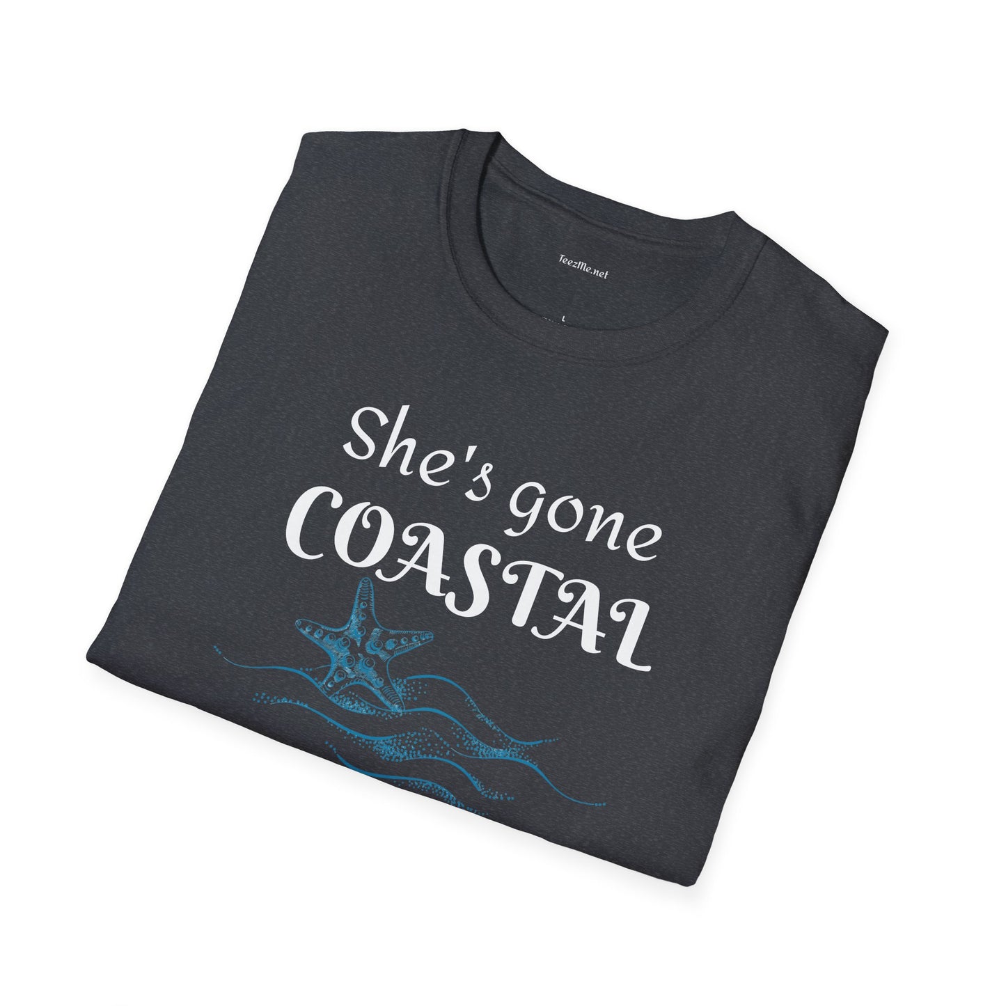 She's gone COASTAL - Unisex Softstyle T-Shirt 100% Cotton Graphic