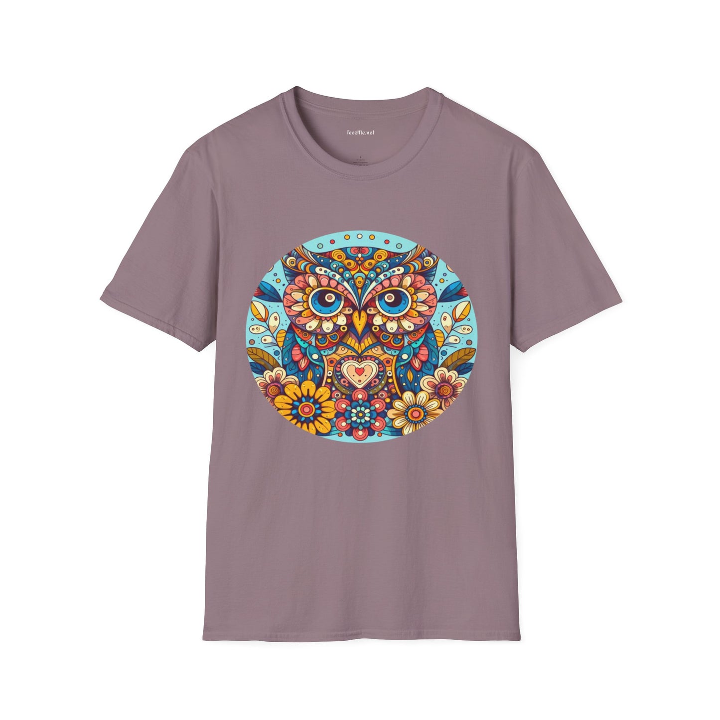 Floral Owl (1) Unisex Softstyle T-Shirt 100% Cotton Graphic