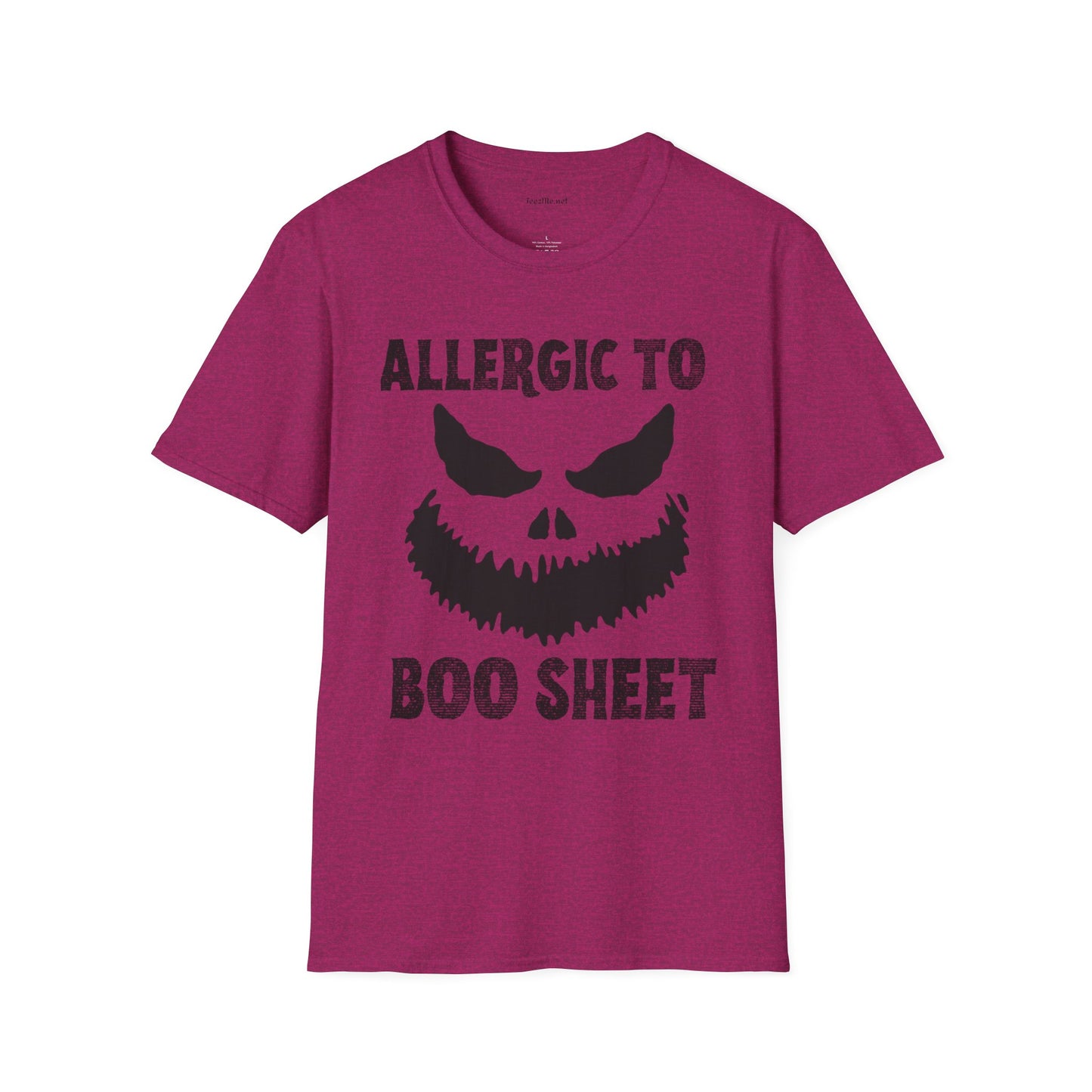Allergic to Boo Sheet Unisex Softstyle T-Shirt 100% Cotton Graphic