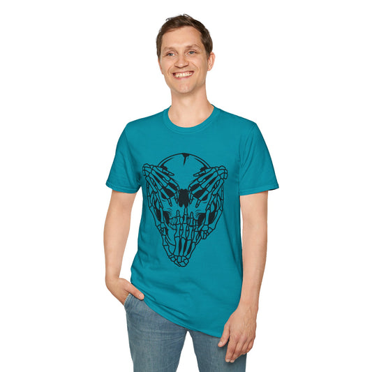 Hear Speak See No Evil Skull Unisex Softstyle T-Shirt 100% Cotton Graphic
