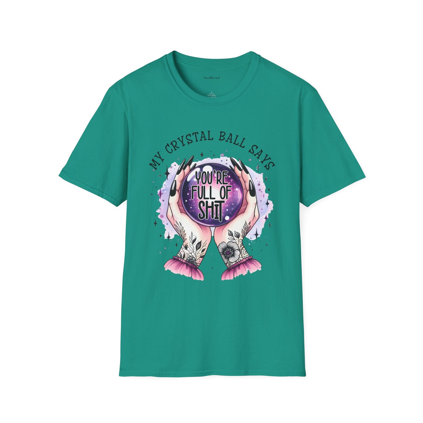 My crystal ball says - Unisex Softstyle T-Shirt 100% Cotton Graphic