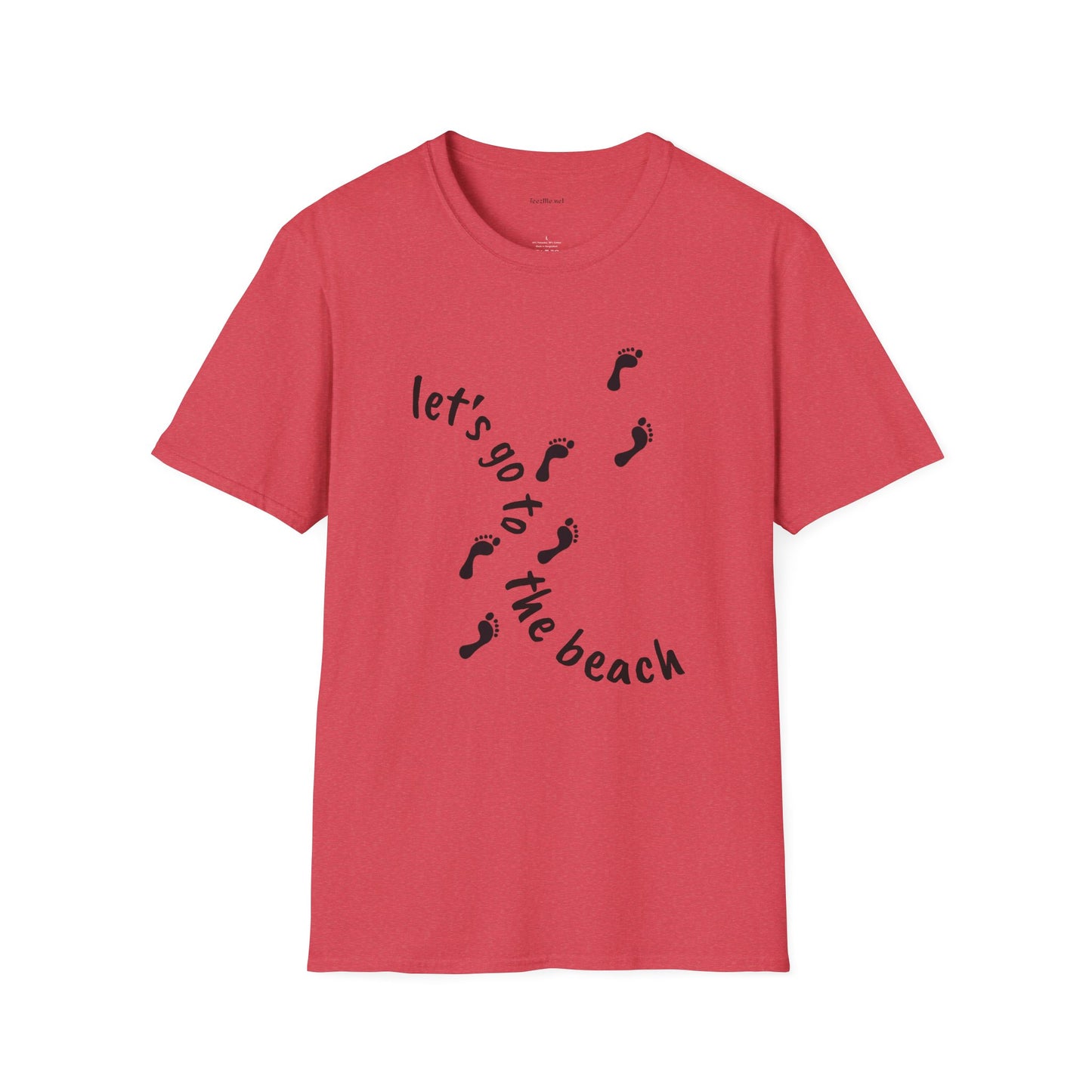 Let's go to the beach - Unisex Softstyle T-Shirt 100% Cotton Graphic