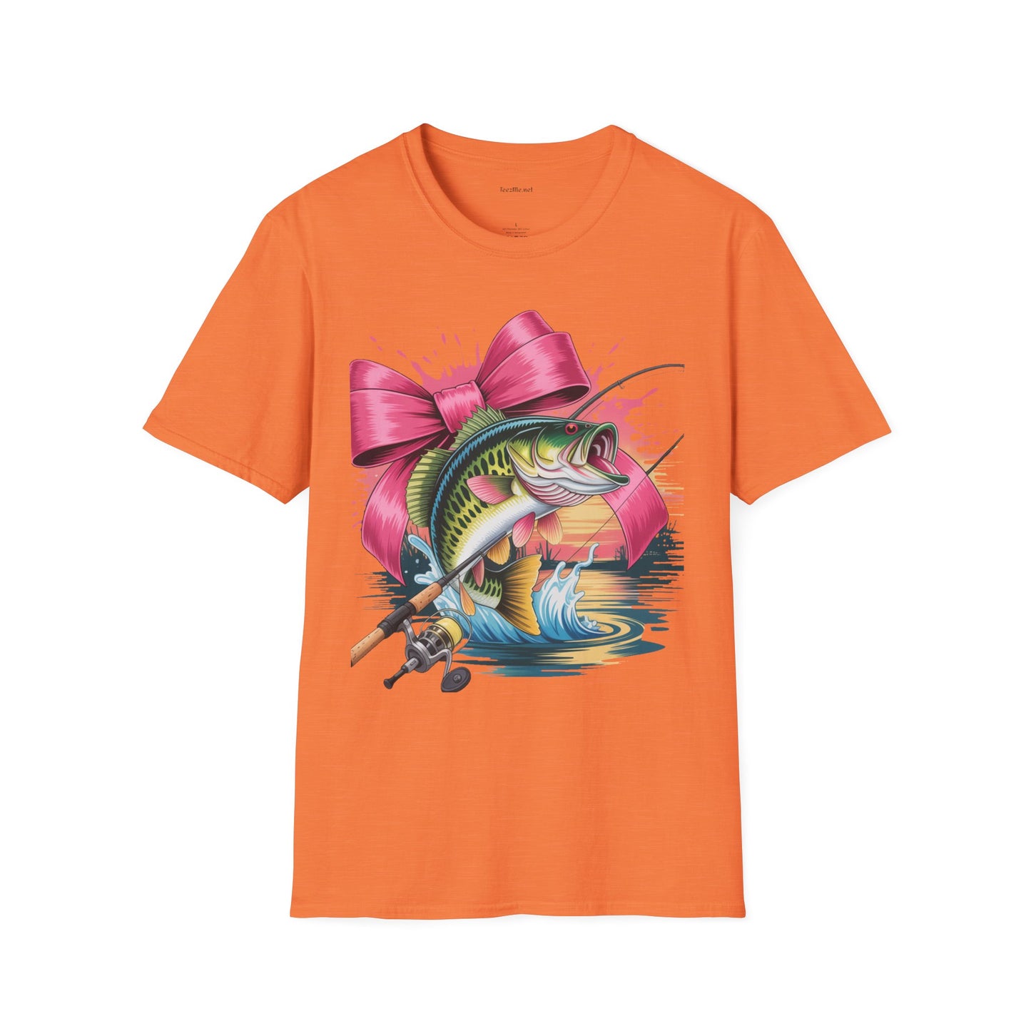 Fishing Girl - Unisex Softstyle T-Shirt 100% Cotton Graphic