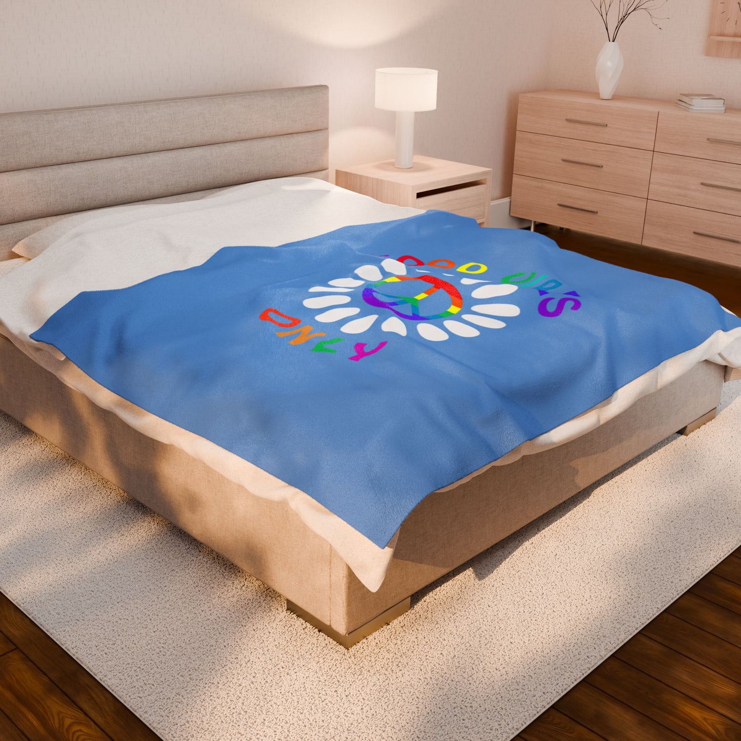 Good Vibes Velveteen Plush Blanket