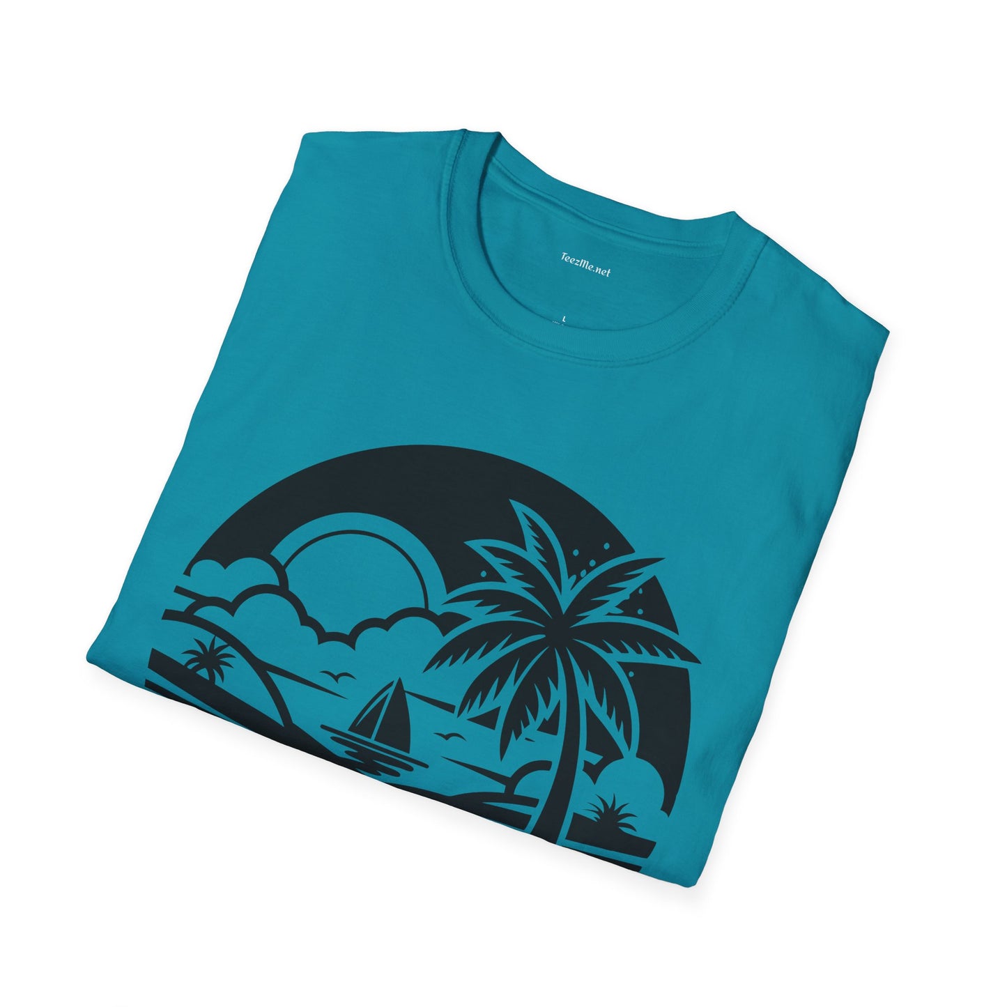Beach Sunrise - Unisex Softstyle T-Shirt 100% Cotton Graphic