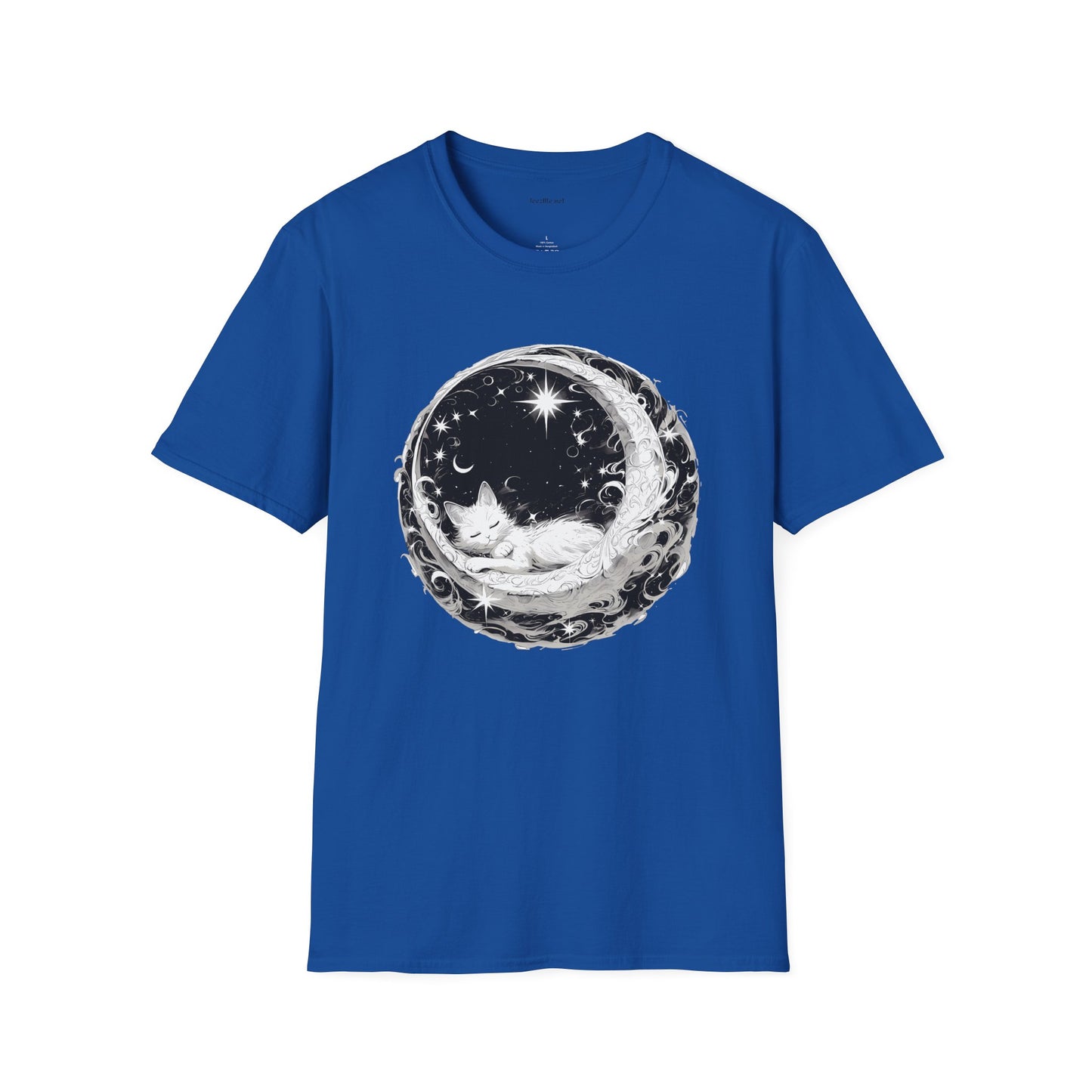 Moon Cat - Unisex Softstyle T-Shirt 100% Cotton Graphic