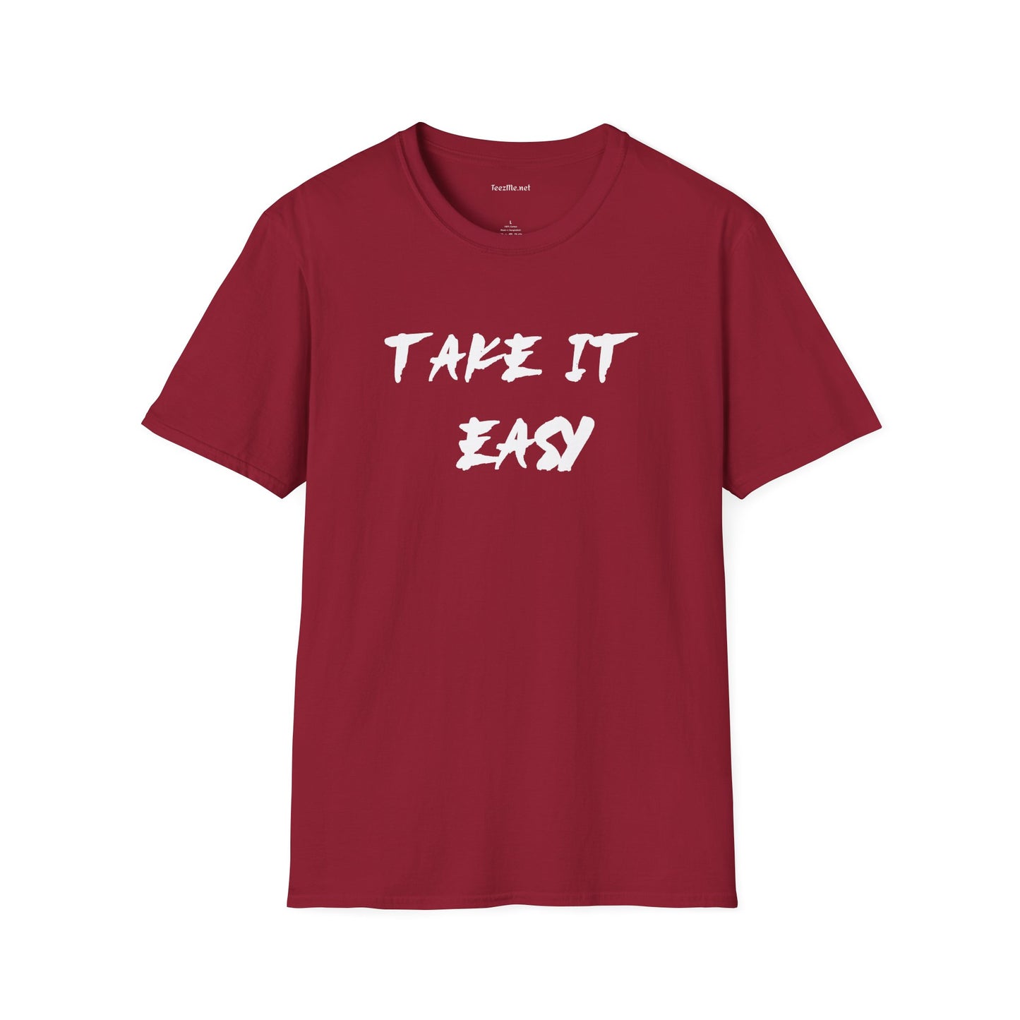 Take It Easy (white) Unisex Softstyle T-Shirt 100% Cotton