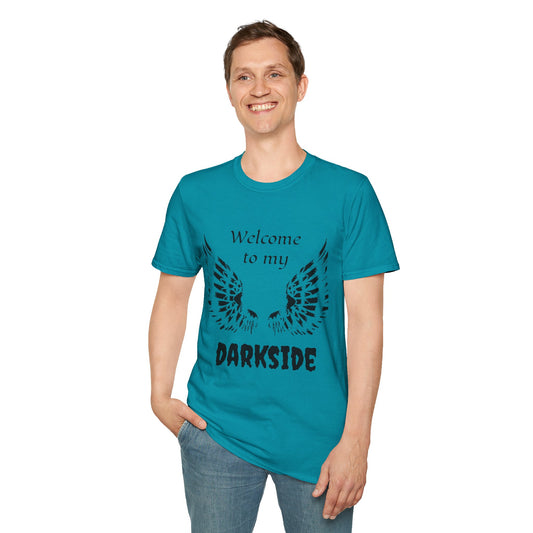 Welcome to my DARKSIDE - Unisex Softstyle T-Shirt 100% Cotton Graphic