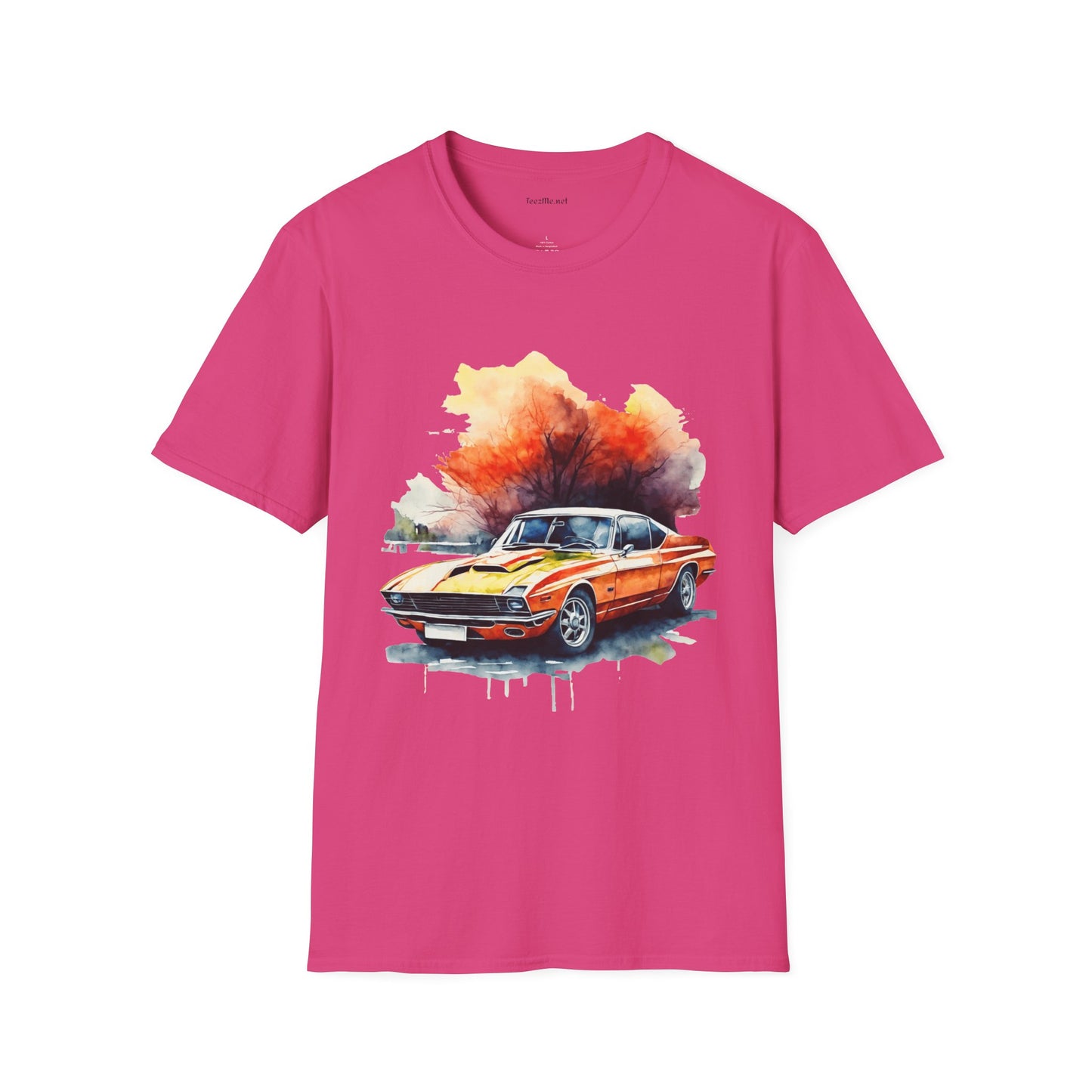 Mustang Car - Unisex Softstyle T-Shirt 100% Cotton Graphic