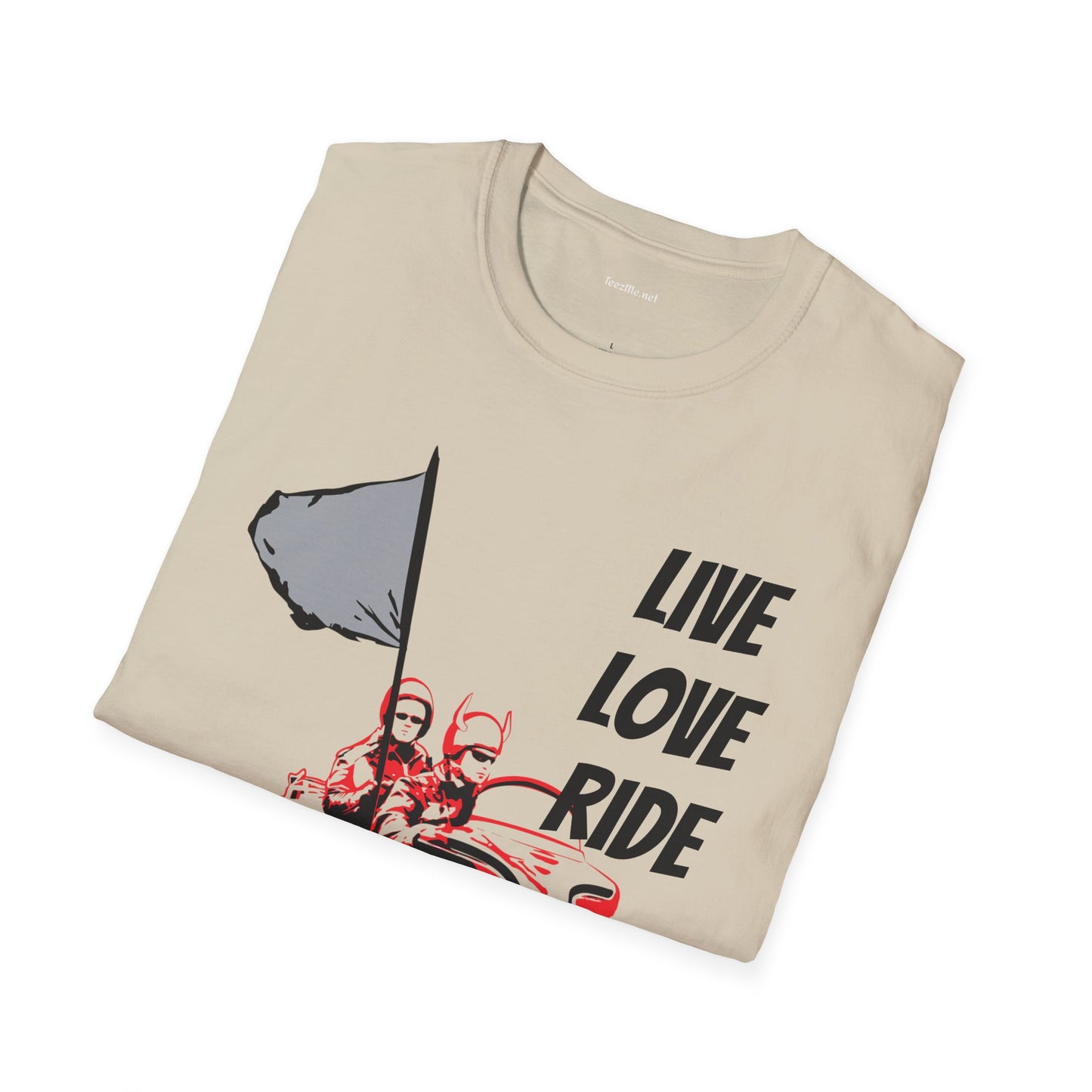 Live Love Ride - Unisex Softstyle T-Shirt 100% Cotton Graphic Motorcycle Harley